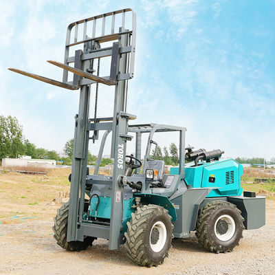 Diesel Operated 3.5-5.0ton Four Wheel Drive Forklift Rugged Terrain Forklift