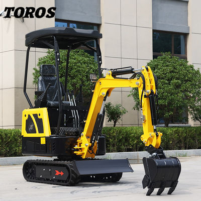 19KW Toros Μίνι Εκσκαφέας Υδραυλικός 1,5 τόνων Μίνι Εκσκαφέας Οικιακή χρήση