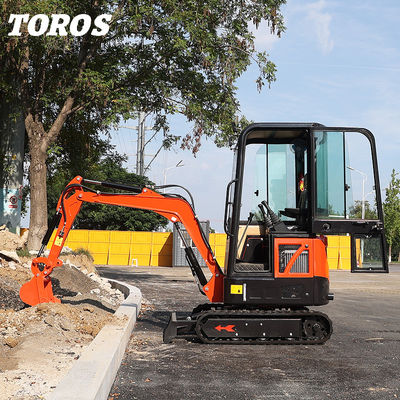 19KW Toros Μίνι Εκσκαφέας Υδραυλικός 1,5 τόνων Μίνι Εκσκαφέας Οικιακή χρήση