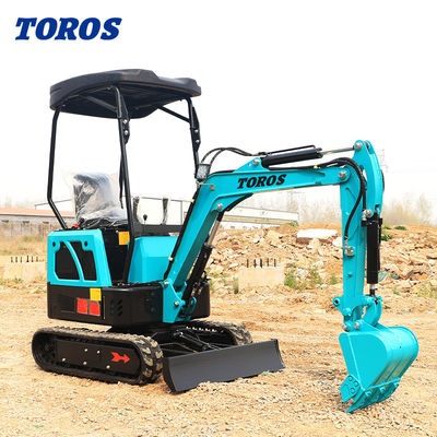 19KW Toros Μίνι Εκσκαφέας Υδραυλικός 1,5 τόνων Μίνι Εκσκαφέας Οικιακή χρήση