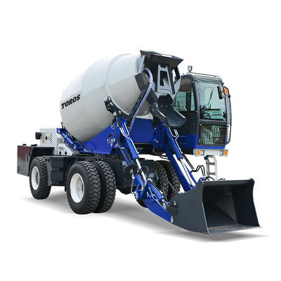 Μπλε 4*2 PLC Control Concrete Mixer Truck 0-14r/min για μεσαίου μεγέθους έργα