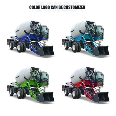 Μπλε 4*2 PLC Control Concrete Mixer Truck 0-14r/min για μεσαίου μεγέθους έργα