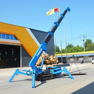 Έγκριση EPA Small 3 Ton Spider Crane 5 Ton Crawler Crane Boom Lift