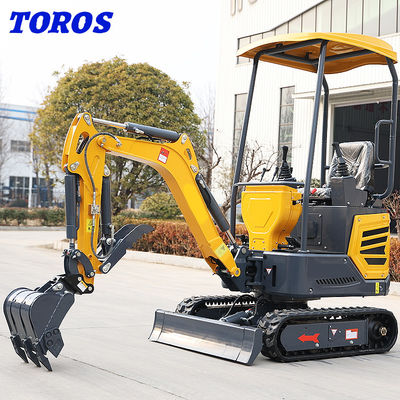 Ρυθμιζόμενη ταχύτητα Mini Crawler Excavator 1.2T για έργα μικρής κλίμακας