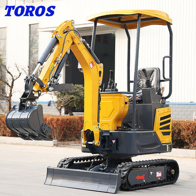 Ρυθμιζόμενη ταχύτητα Mini Crawler Excavator 1.2T για έργα μικρής κλίμακας